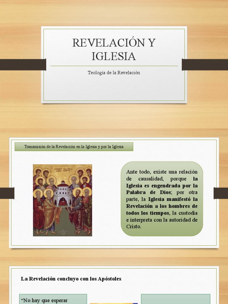 Custodia de la Revelación en la Iglesia | PDF | Iglesia Católica ...