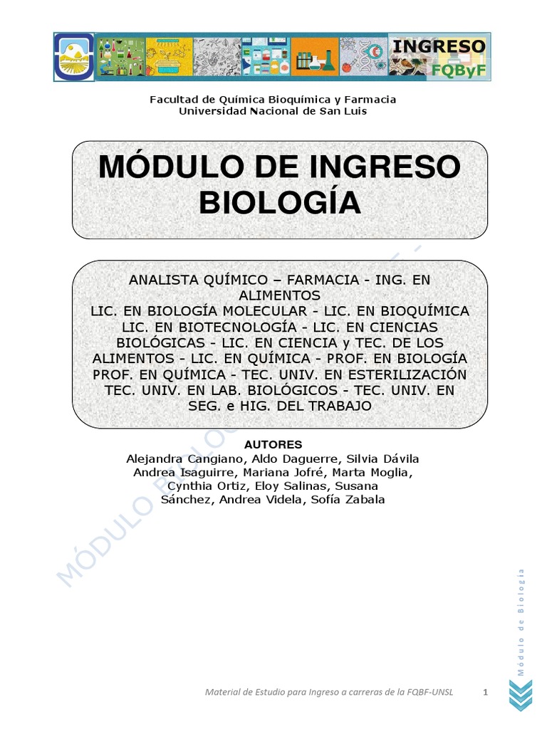 Módulo de Biología FQBF-UNSL | PDF | Conocimiento | Experimentar