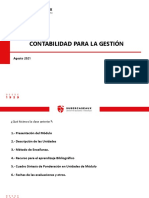 Contabilidad para La Gestión: Agosto 2021