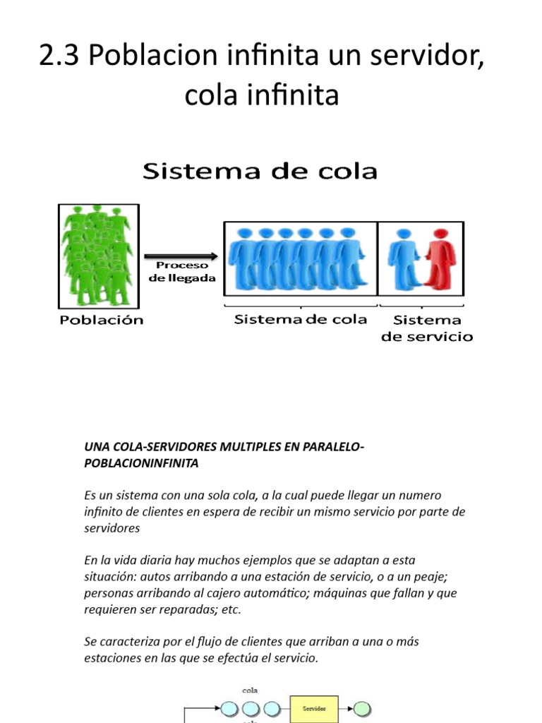 Población Infinita en Sistemas de Cola | PDF | Servidor (Computación ...