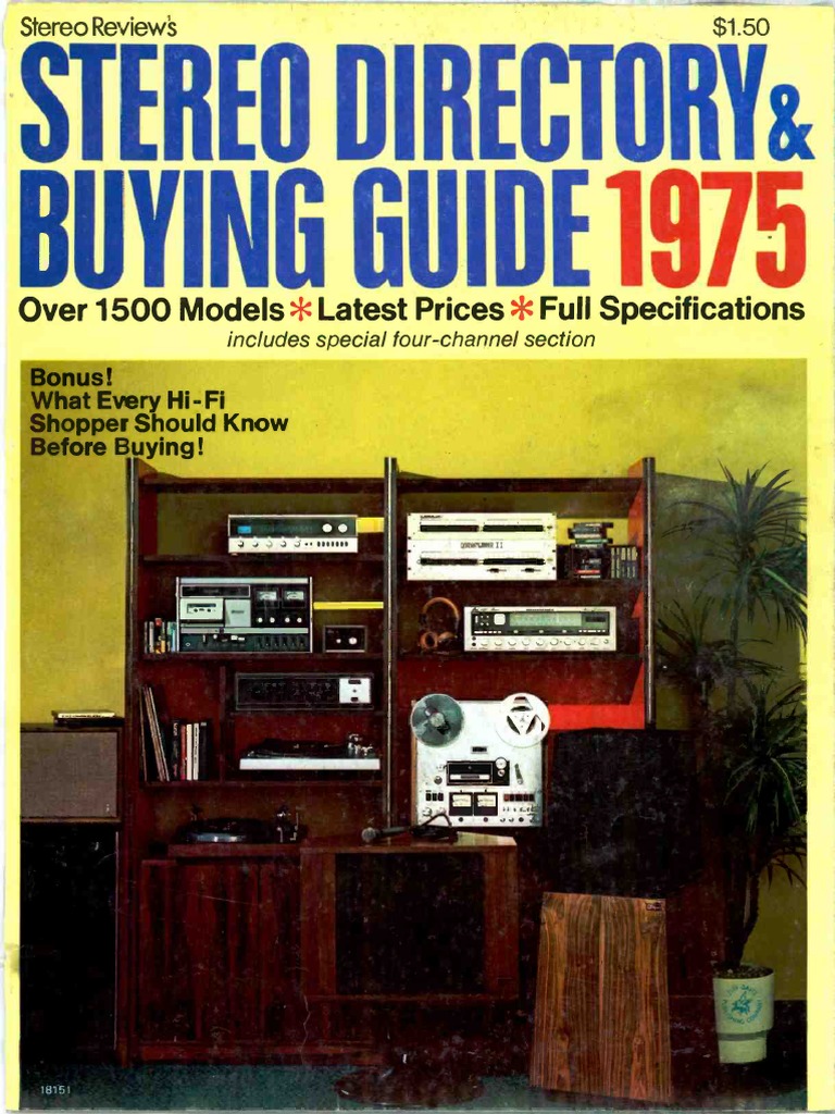 Stereo Directory 1975, PDF, Phonograph