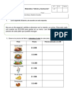 Evaluacion Adición y Sustracción