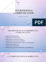 Interpersonal Communication: Principles