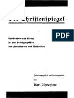 Revetzlow, Karl - Der Christenspiegel - Christentum Und Kirche in 300 Selbstzeugnissen (1934, 115 S., Scan-Text, Fraktur)