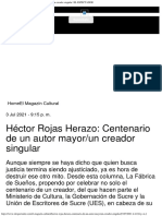Héctor Rojas Herazo - Centenario de Un Autor Mayor - Un Creador