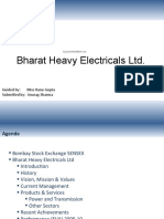 Bharat Heavy Electricals LTD.: Guided By: Miss Ranu Gupta Submitted By: Anurag Sharma