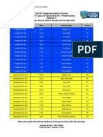 Group C Unit 23 Presentation Times