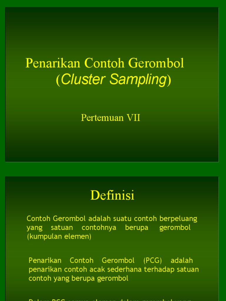 Cluster Sampling-1 | PDF
