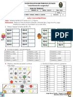 GUÍA 9 MATEMÁTICAS. GRADO 1. Números Del 80 Al 99. Sumas Con 1 y 2 Dígitos.