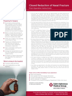 Closed Reduction of Nasal Fracture: Post-Operative Instructions