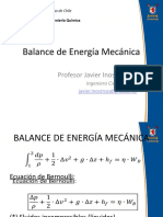 Balance energía mecánica universidad Santiago Chile