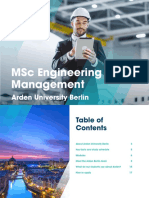 MSC Engineering Management: Arden University Berlin