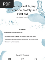 Unintentional Injury Prevention, Safety and First aid