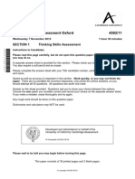 Section 1 Thinking Skills Assessment