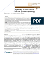 Metabolic Fingerprinting of Lactobacillus Paracasei The Optimal Quenching Strategy