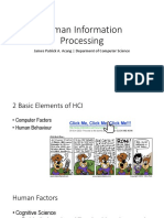 Human Information Processing: James Patrick A. Acang - Deparment of Computer Science