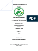 LA POLITICA DE COMUNICACIONES Cuestionario TAREA 1 