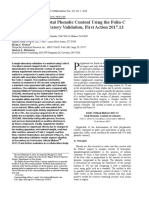 Determination of Total Phenolic Content Using The Folin-C Assay: Single-Laboratory Validation, First Action 2017.13