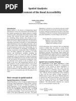 Spatial Analysis: An Assessment of The Road Accessibility