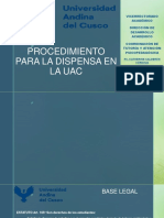 Procedimiento para La Dispensa en La Uac