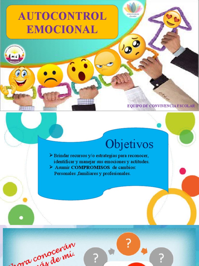 Estrategias de Autocontrol Emocional | PDF | Las emociones ...