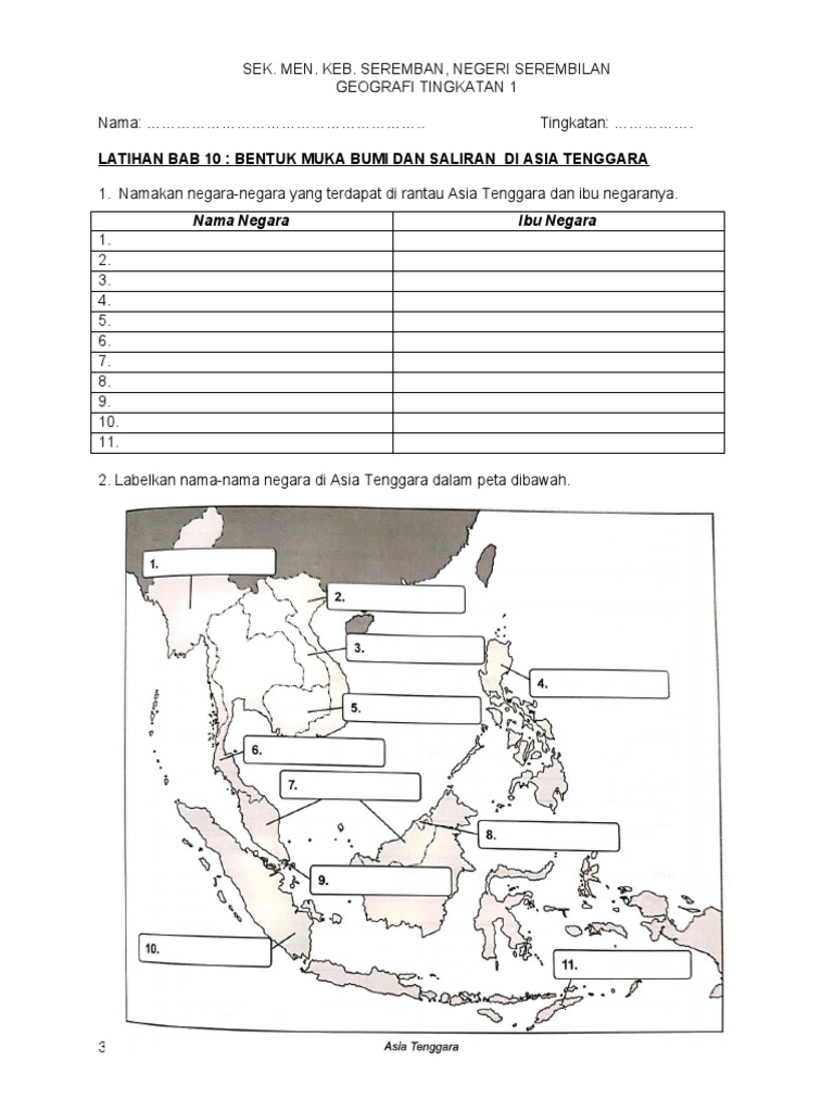Bab 10 Tg 1bentuk Muka Bumi Di Asia Tenggara Pdf