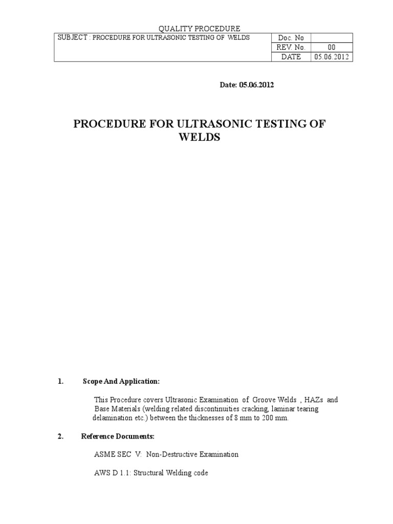 Ultrasonic Weld Testing Guide | PDF | Calibration | Welding