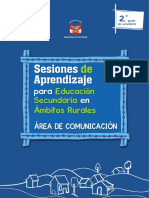 Sesiones de Aprendizaje para Educación Secundaria en Ámbitos Rurales, Área de Comunicación. 2do. Grado de Secundaria