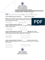 Republic of The Philippines Department of Education Region Iv-A Calabarzon Schools Division of Rizal San Mateo Sub-Office