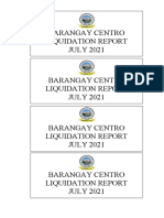 Barangay Centro Liquidation Report JULY 2021