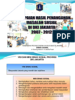 Pencapaian Penanganan Masalah Sosial (PMKS) DKI Jakarta Tahun 2007-20121