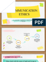 Communication Ethics: R.A Moldez, J. Panibon, A. Manuales, J. Velano