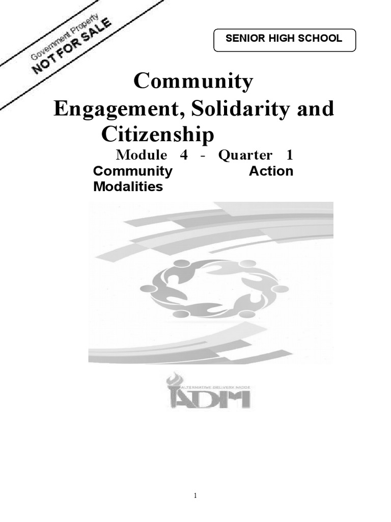 Community Engagement, Solidarity and Citizenship Module 4 Quarter 1