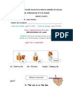 GUIA 8 INGLES Preposiciones Agosto 2 Al 9 - 2021