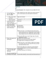 Appendix A: Planning Form