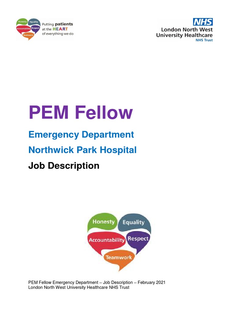 PEM Fellow Emergency Department Northwick Park Hospital PDF