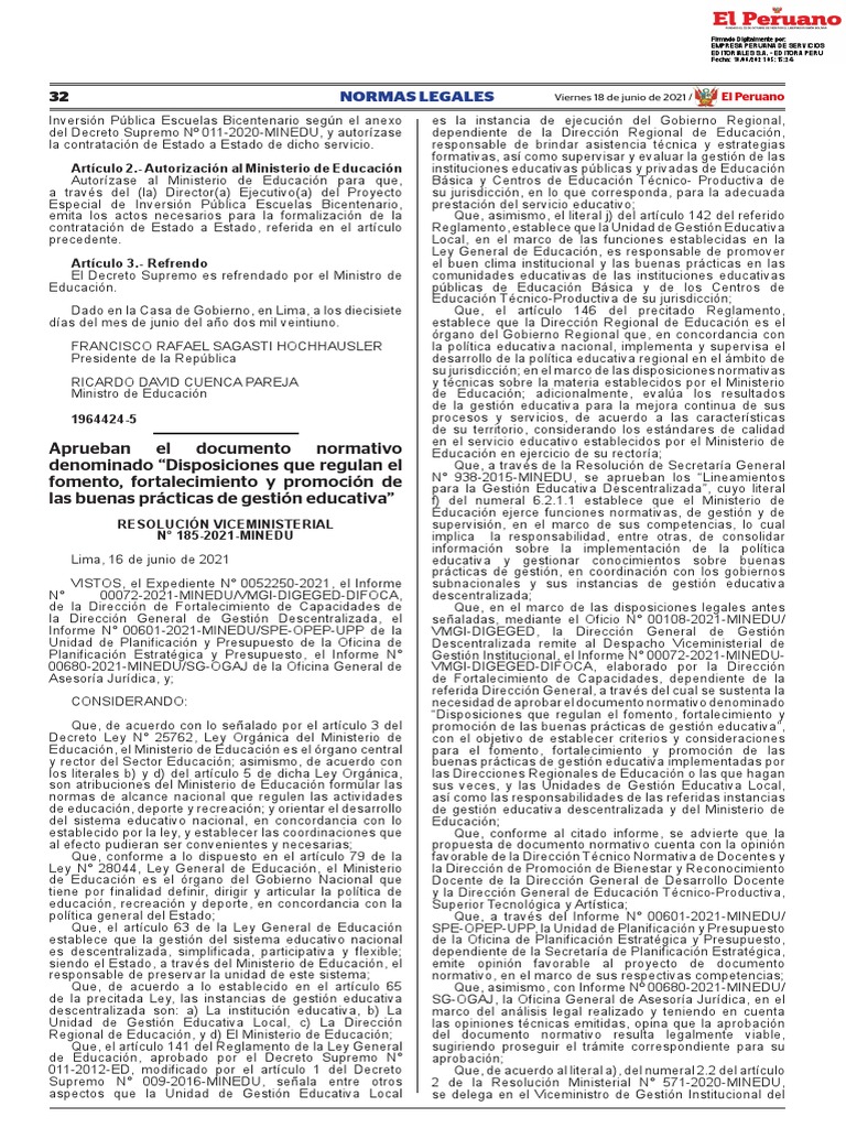 Plan de Estudios 2025 MINEDU | PDF | Institución | Maestros