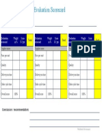 Template: Supplier Evaluation Scorecard: Total Total Total