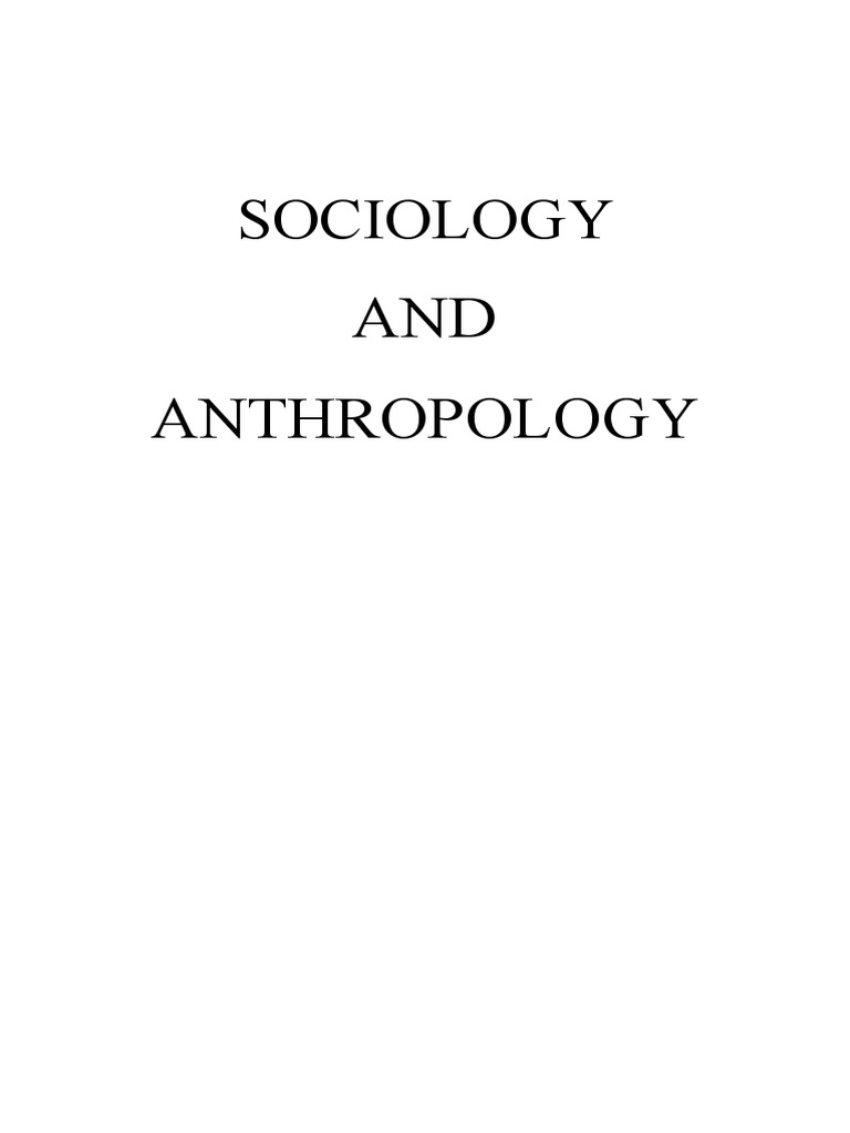 Understanding Sociology and Anthropology | PDF | Sociology | Linguistics