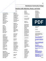 The Writing Center Washtenaw Community College Preposition Combinations With Adjectives, Nouns, and Verbs