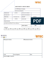 1 - Unit 19 - Assignment 1 Frontsheet