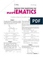 Kinematics: Comprehension Type Questions On