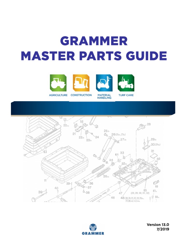 Grammer Master Parts Guide 13.0 | PDF | Seat Belt | Wheeled Vehicles