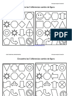 Encuentra Las Diferencias en Formas Geometricas Plantilla Editable