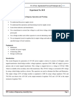 Experiment No. 06 B: Title: DC-Power Supply: Block Diagram, Operation and Working Aim