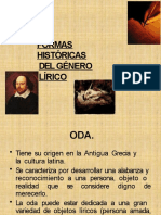 Formas Históricas Del Género Lírico