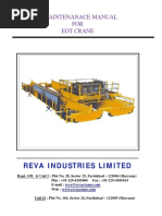 EOT Crane Maintenance Checklist | PDF | Electric Motor | Switch