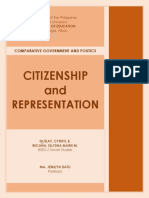 Bicol University College of Education Document Compares Citizenship and Representation Models