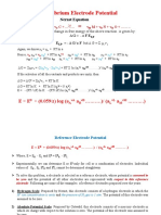 Equilibrium Electrode Potential: Nernst Equation