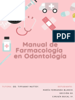 Manual de Farmacología en Odontología. by María Fernanda Blanco.